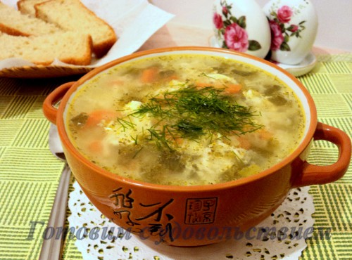 Суп из щавеля. Щавелевый суп без мяса