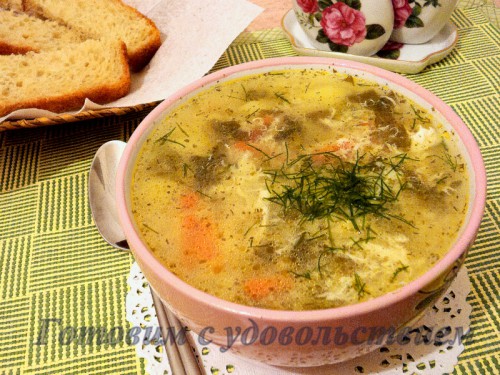 щавелевый суп без мяса