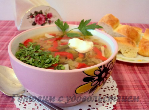 Легкий овощной суп. Бонский суп
